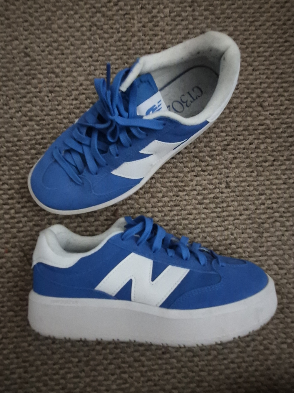 New Balance CT302 Blue and White Low-Top Sneakers - Picture 2 of 4